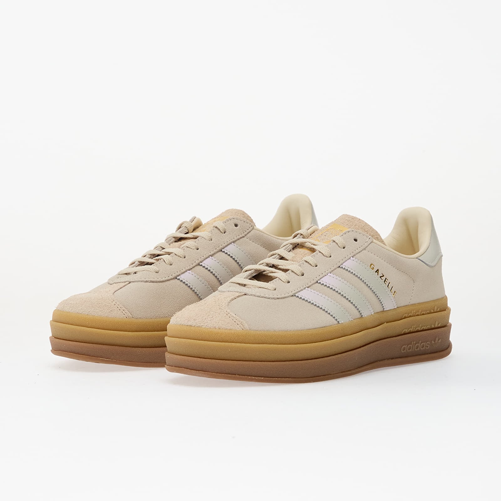 Moteriški sportiniai bateliai ir avalynė adidas Gazelle Bold Grey One/ Cream White/ Cream White
