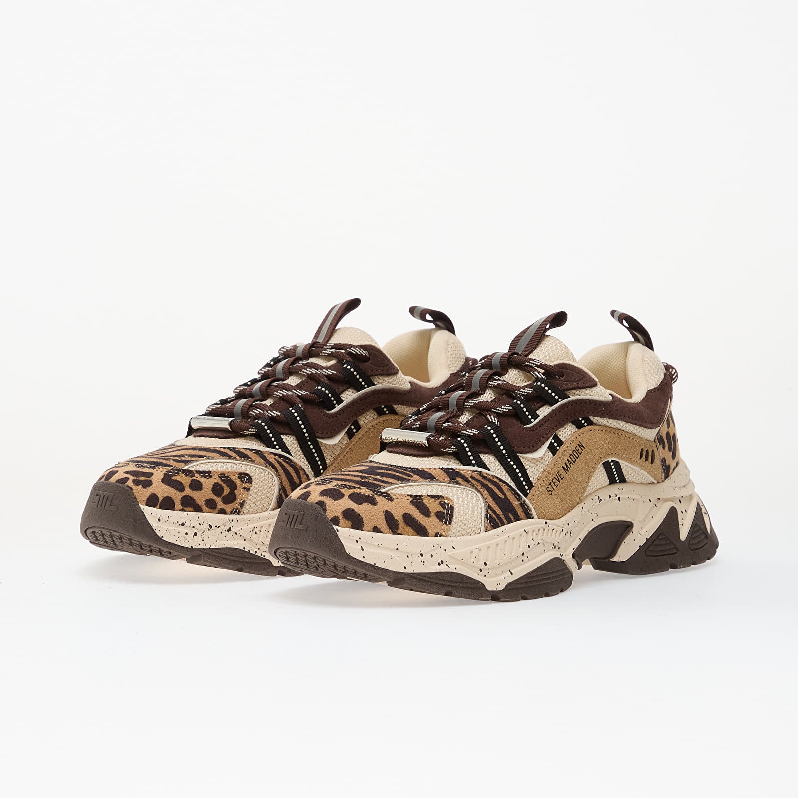 Sneakers und Schuhe für Frauen Steve Madden Animates-LE Brown Leopard