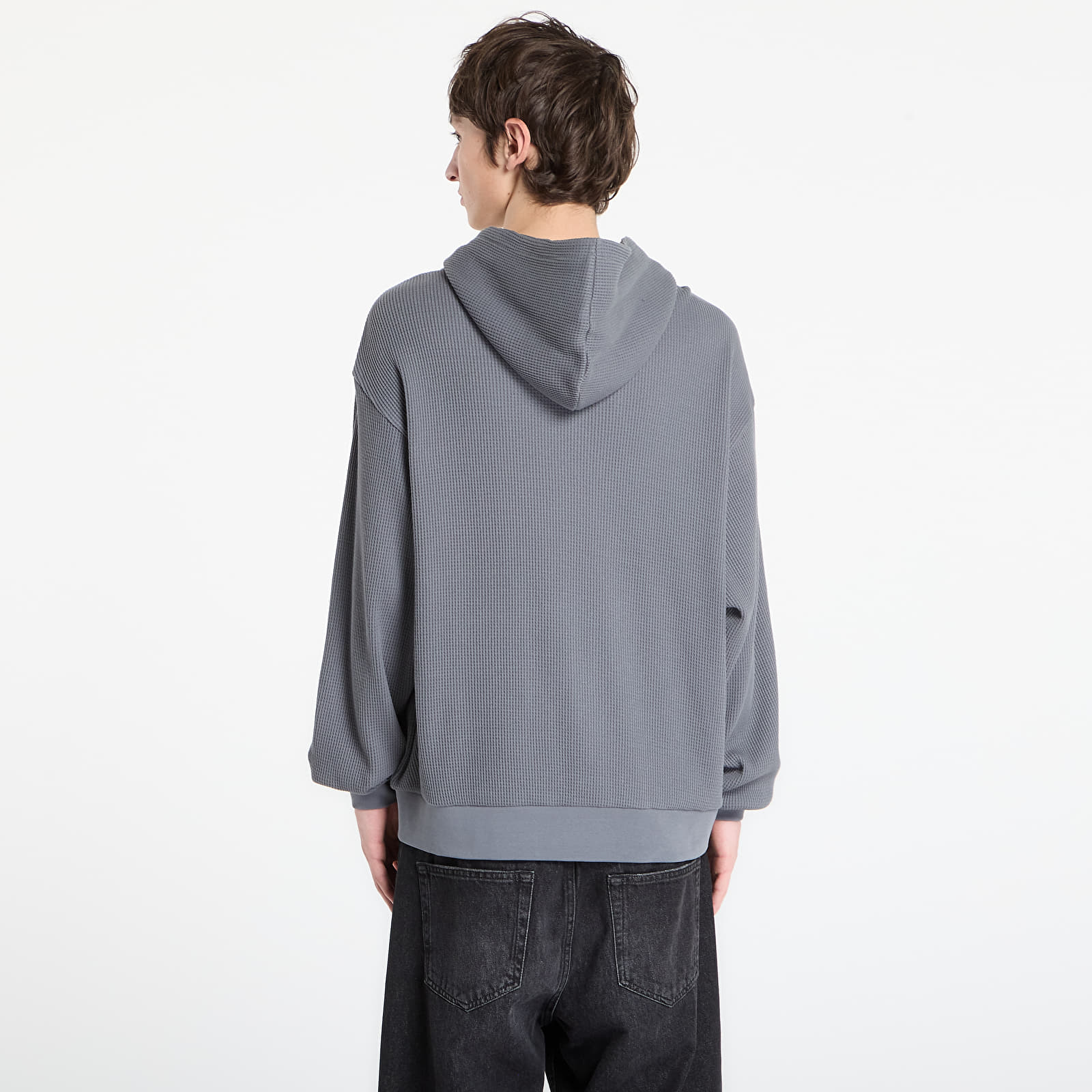 Мъжки суичъри RIPNDIP Castanza Waffle Knit Zip Up Hoodie Charcoal