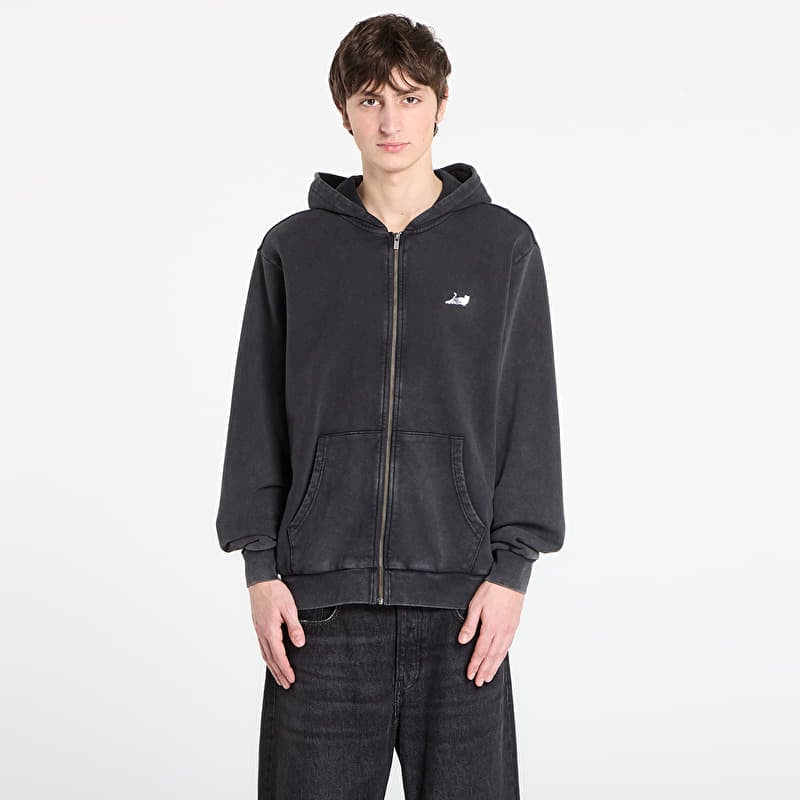 RIPNDIP Castanza Zip Up Hoodie Black Vintage Wash