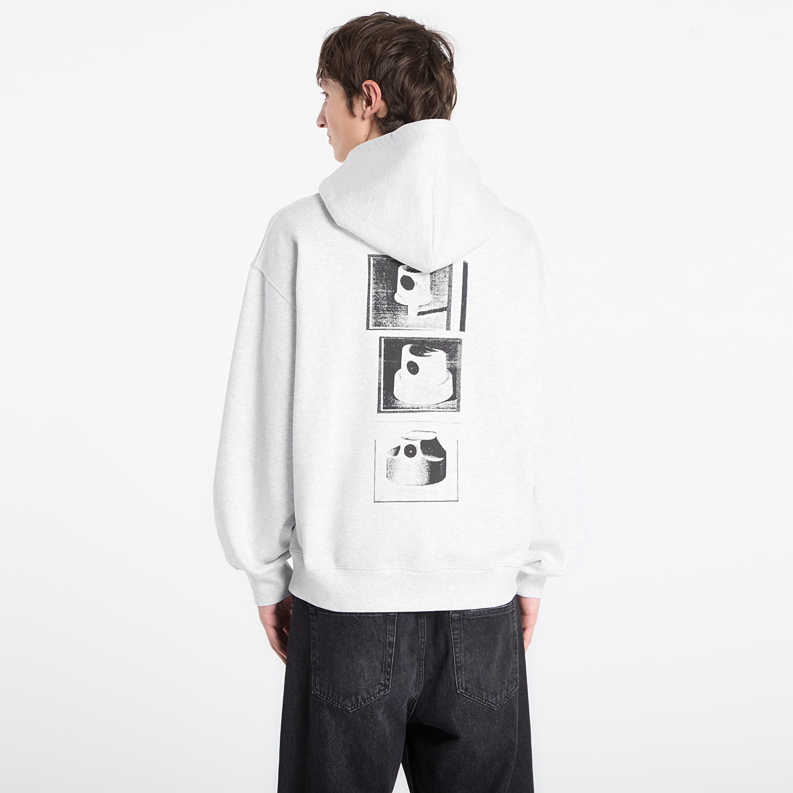 Pánské mikiny Carhartt WIP Hooded Caps Sweat UNISEX Ash Heather