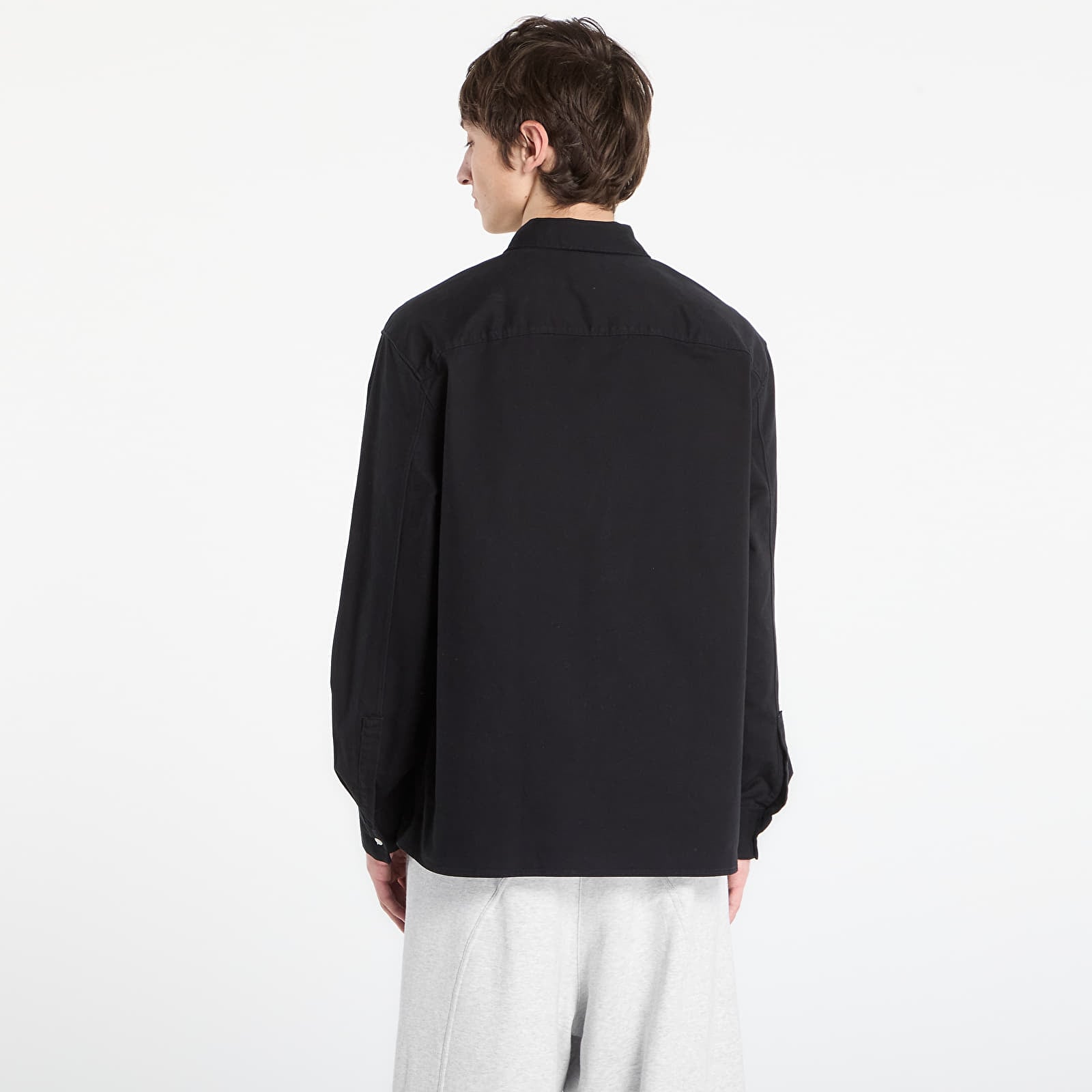 Pánske košele Calvin Klein Jeans Ls Cotton Twill Rela Shirt Black