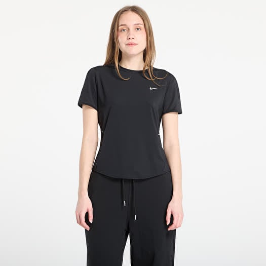 T-skjorte Nike Swift Women's Dri-FIT Short-Sleeve Running Top Black/ Reflective Silv