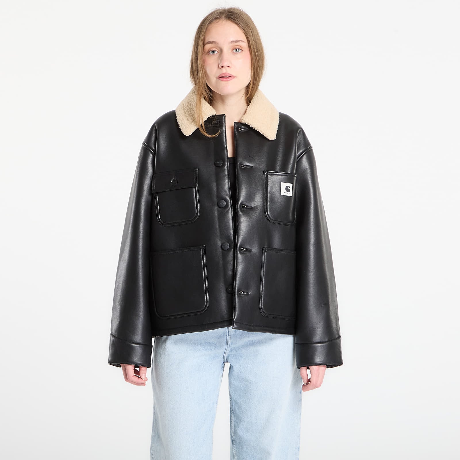 Jackor Carhartt WIP W' Shepton OG Michigan Coat Black/ Natural