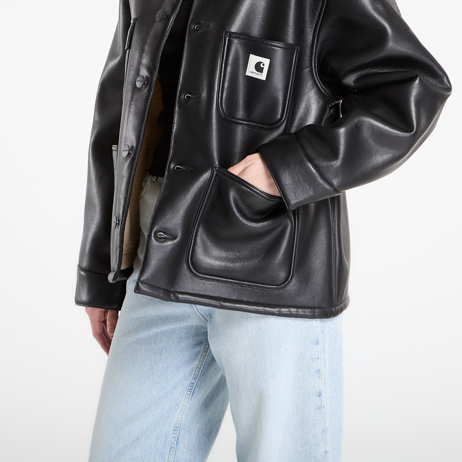 Jackor Carhartt WIP W' Shepton OG Michigan Coat Black/ Natural