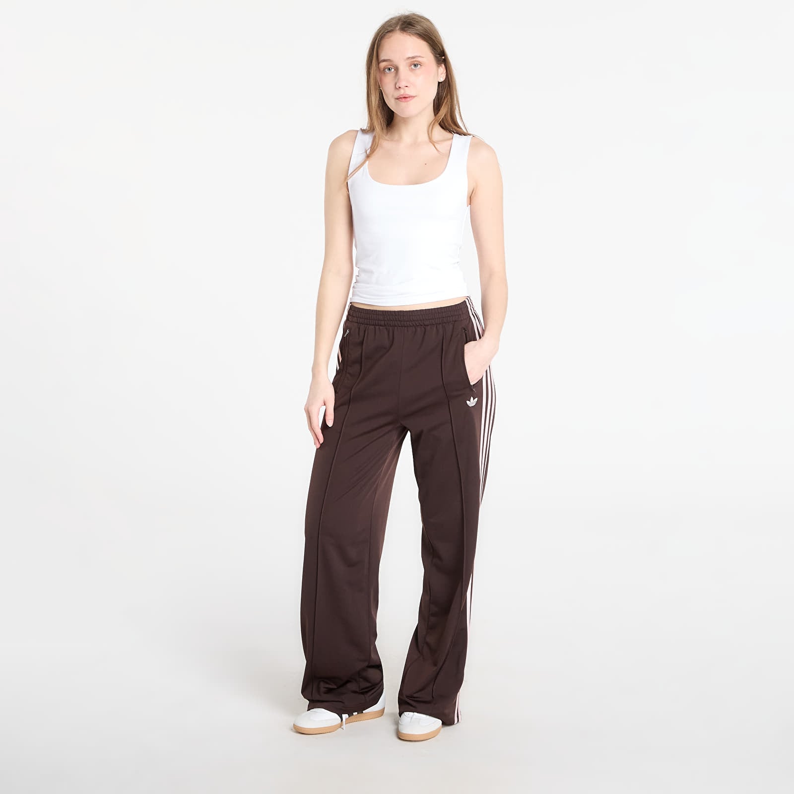 Träningsbyxor för kvinnor adidas Fb Loose Track Pants Auco/ Sanpin