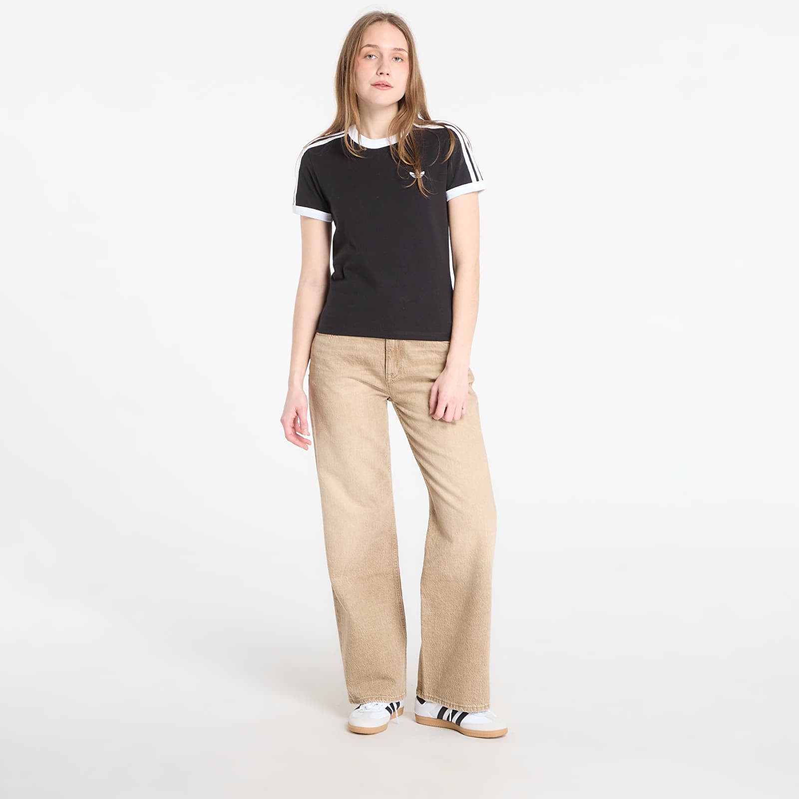 Tričká adidas 3S Tee Slim Black/ White