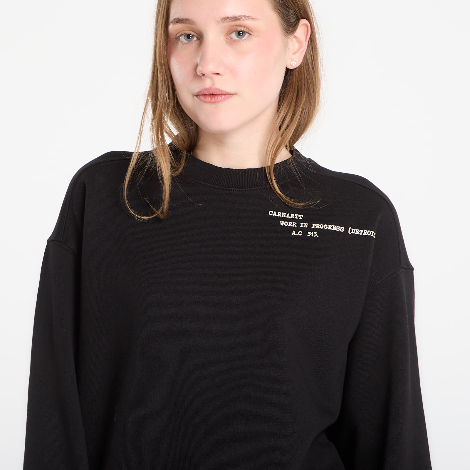 Pánské mikiny Carhartt WIP Punched Sweat UNISEX Black