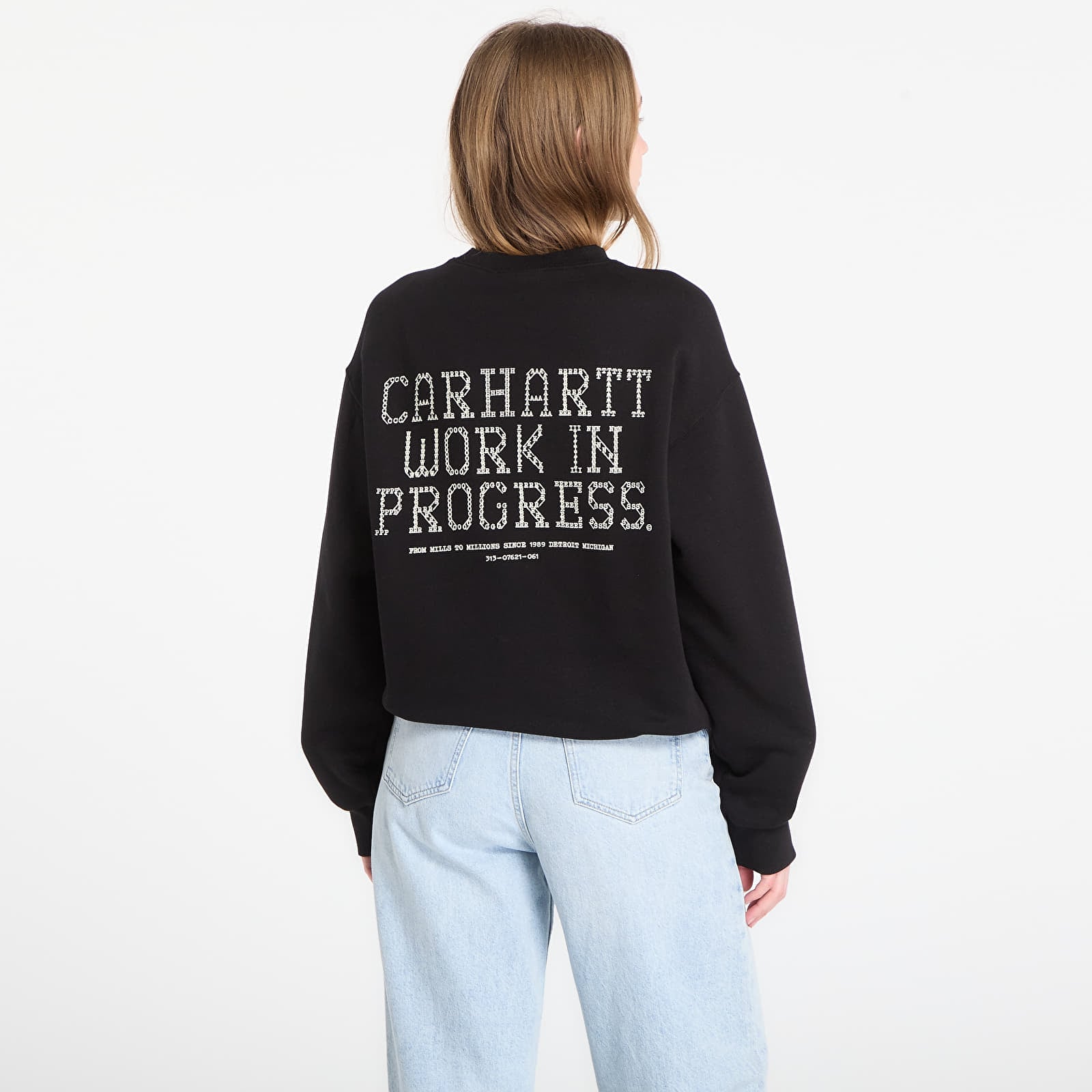 Pánské mikiny Carhartt WIP Punched Sweat UNISEX Black