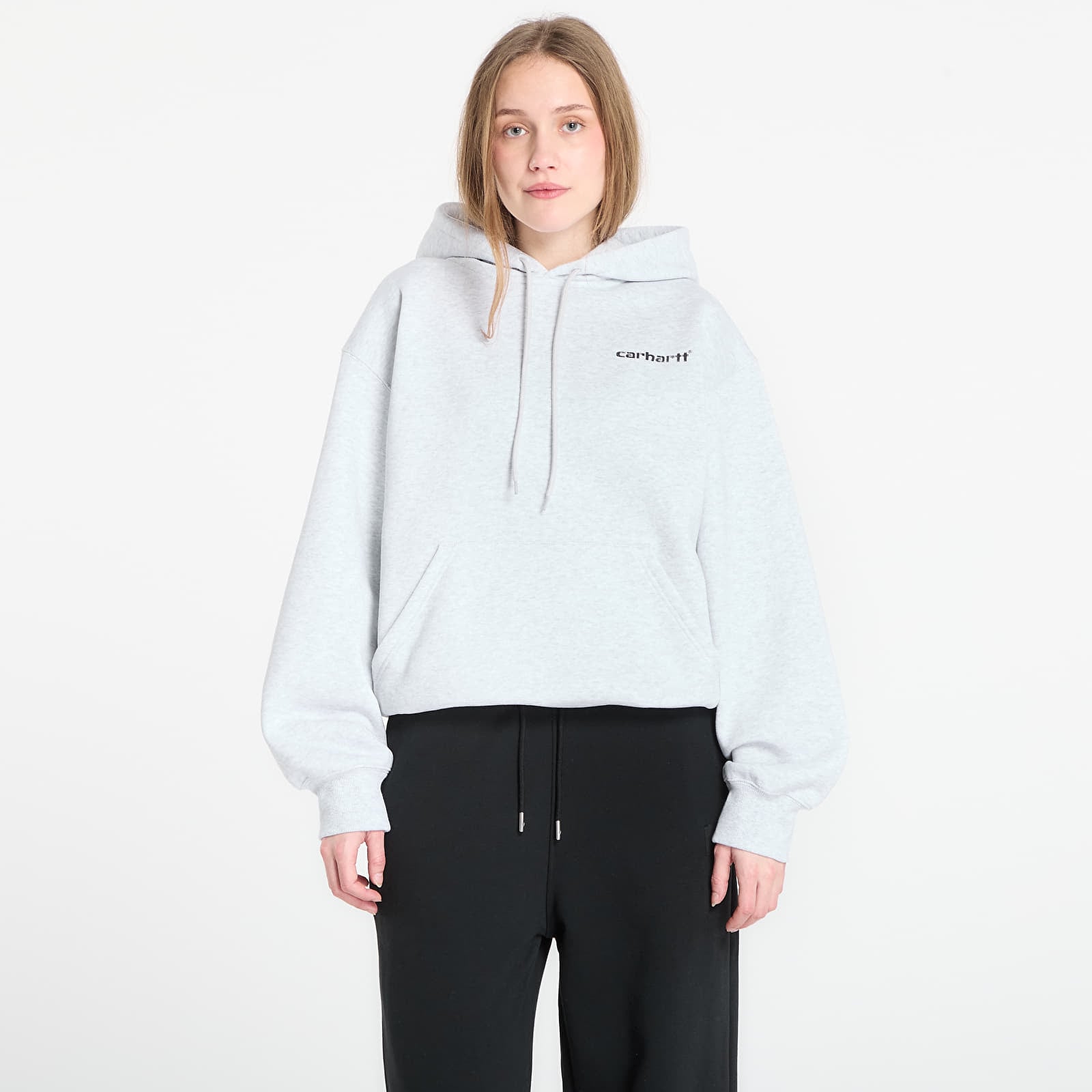 Pánské mikiny Carhartt WIP Hooded Caps Sweat UNISEX Ash Heather