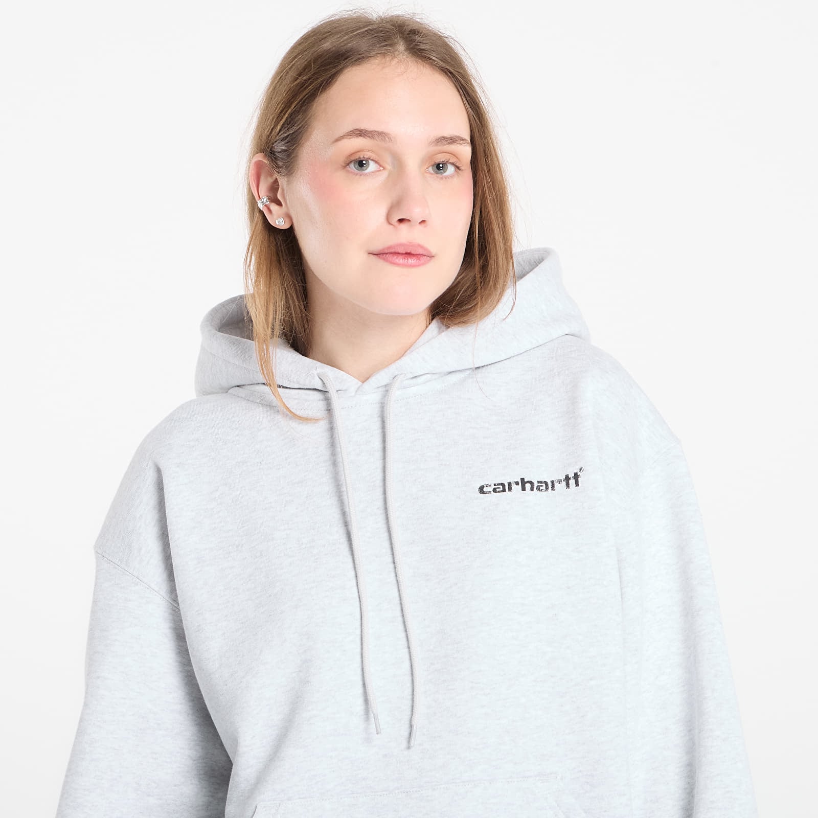 Pánské mikiny Carhartt WIP Hooded Caps Sweat UNISEX Ash Heather