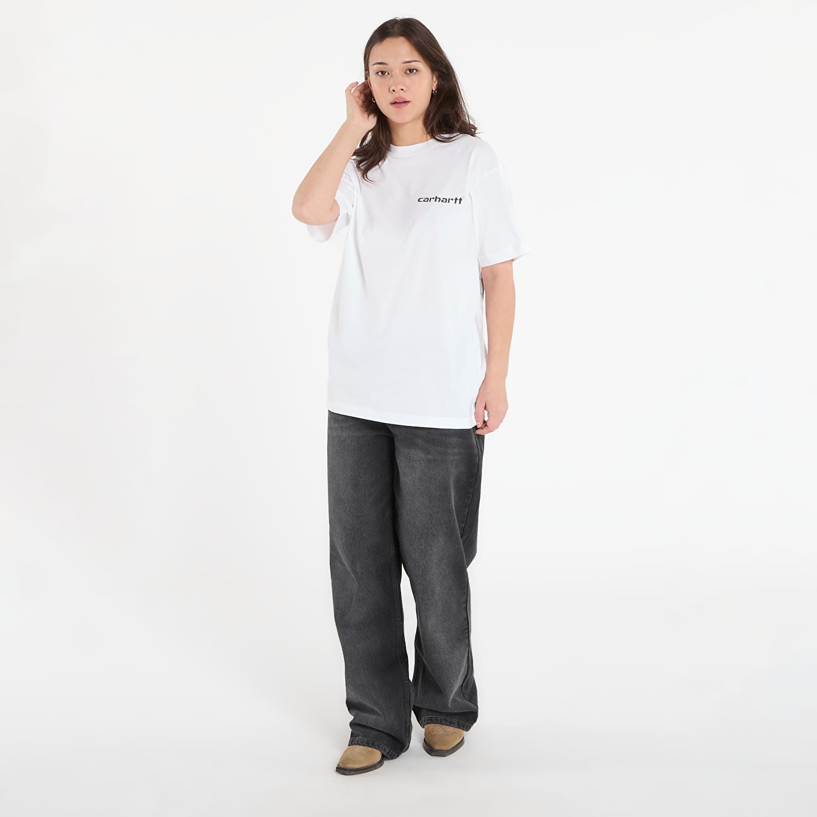 Tricouri  Carhartt WIP S/S Archive Script T-Shirt UNISEX White