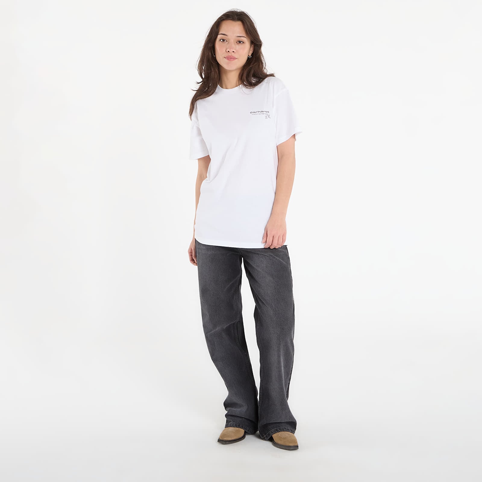 Pánske tričká Carhartt WIP S/S Garble T-Shirt UNISEX White