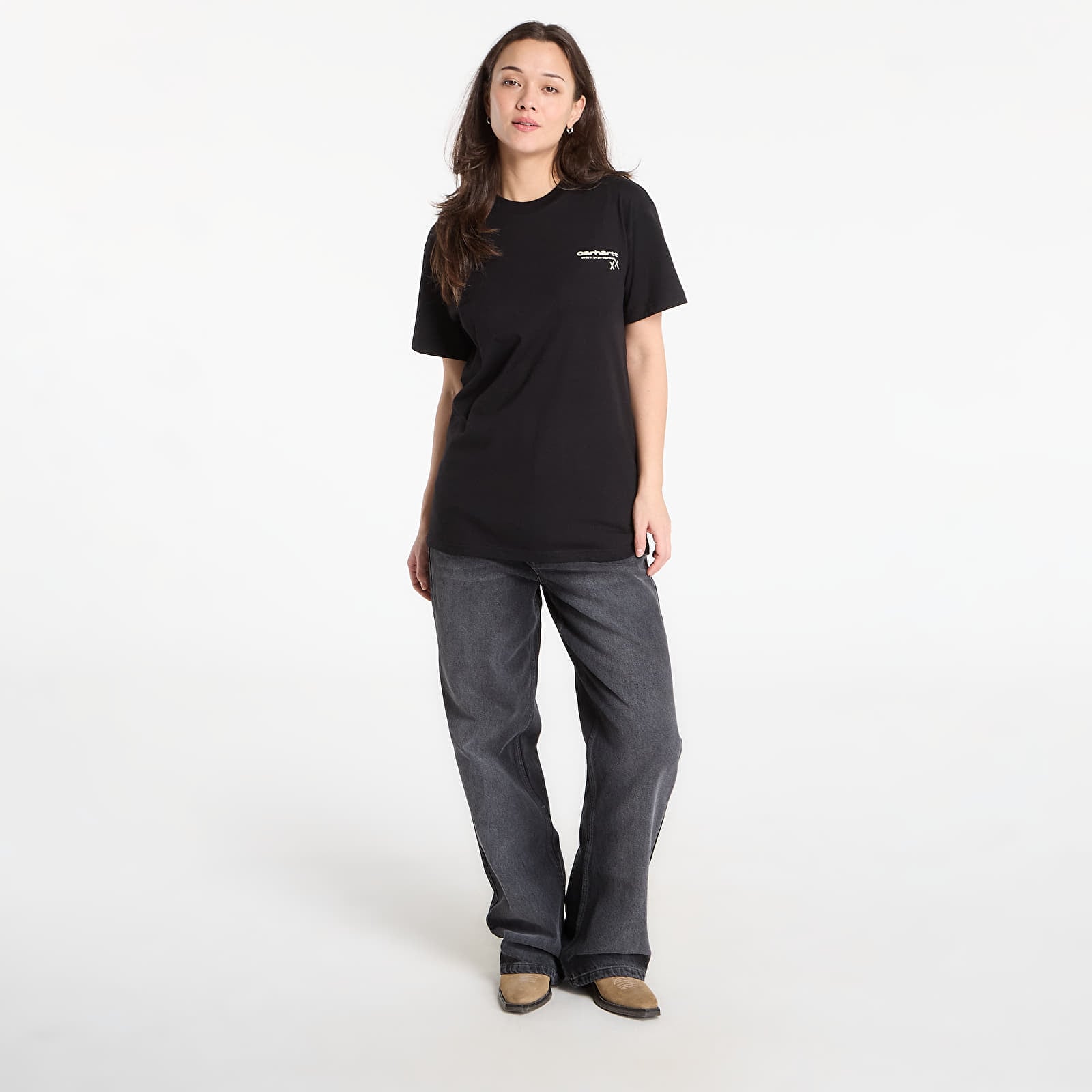 Pánske tričká Carhartt WIP S/S Garble T-Shirt UNISEX Black