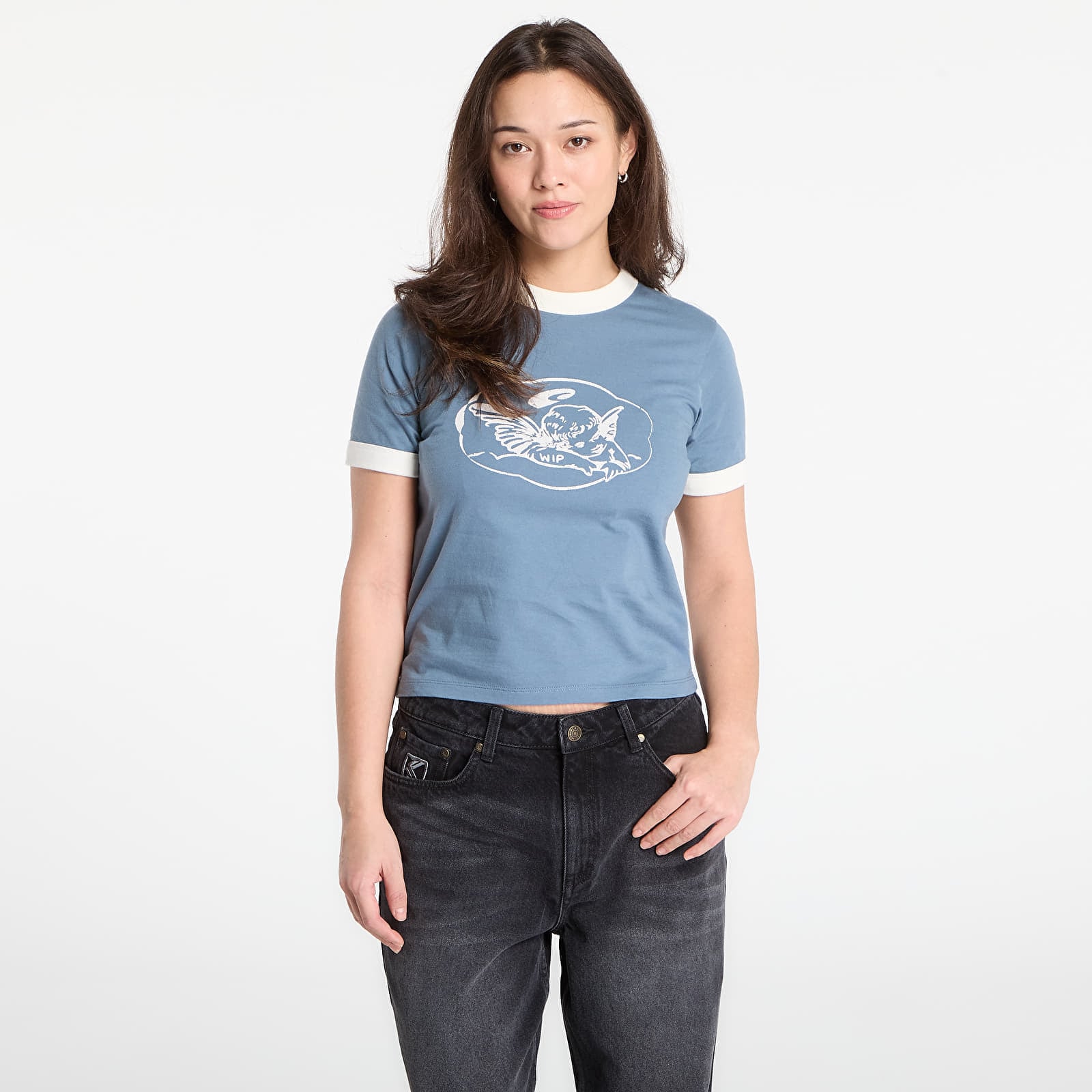 Tricou Carhartt WIP W S/S Reminiscing Ringer T-Shirt Velvet Blue L