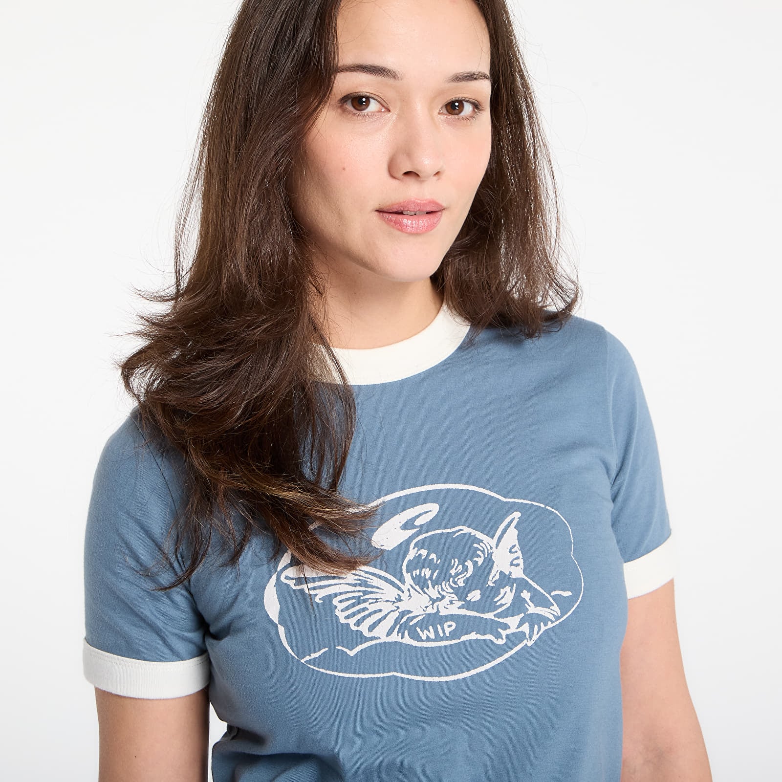 Tričká Carhartt WIP W' S/S Reminiscing Ringer T-Shirt Velvet Blue