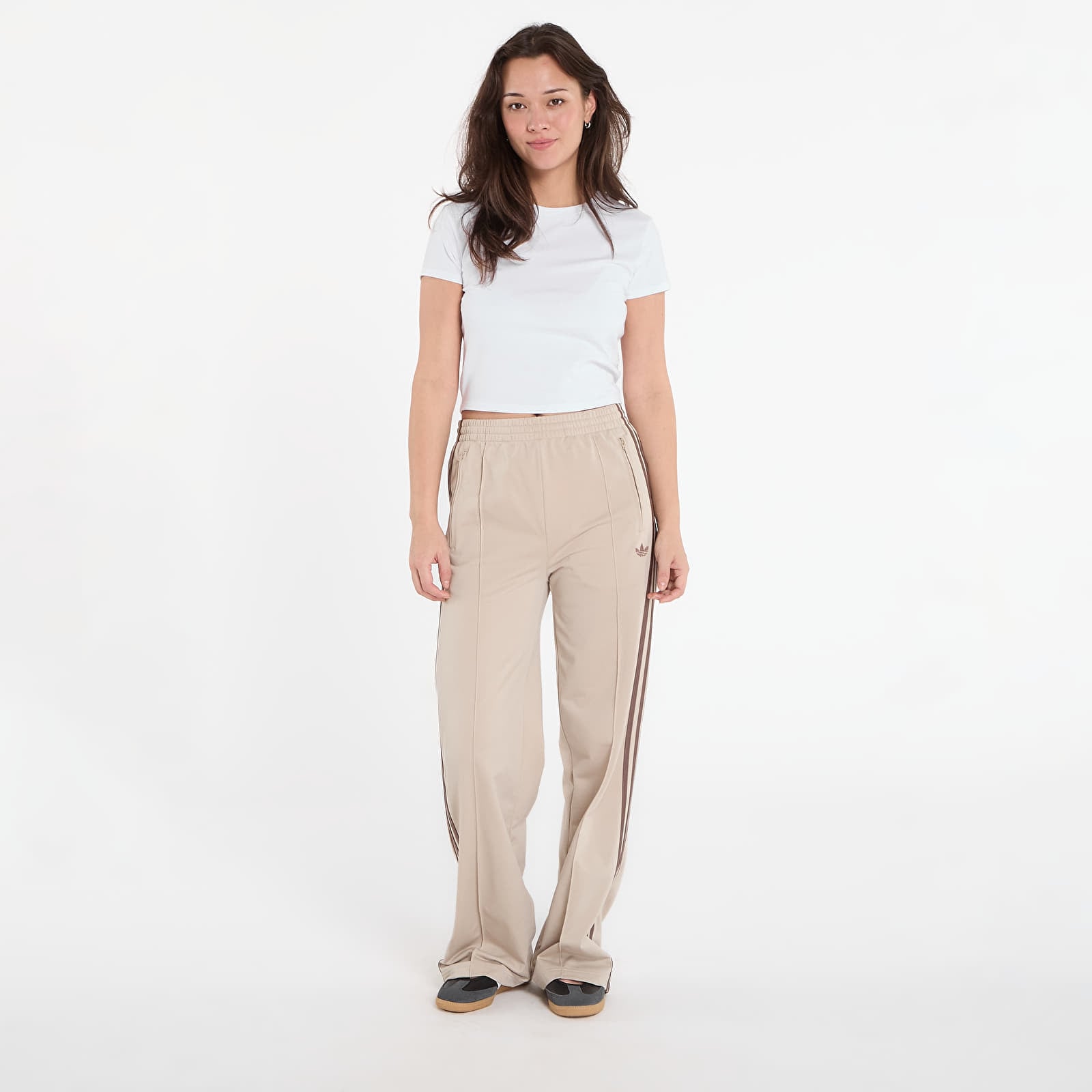 Trenerke adidas Firebird Loose Track Tracksuit Bottoms Stone Khaki/ White