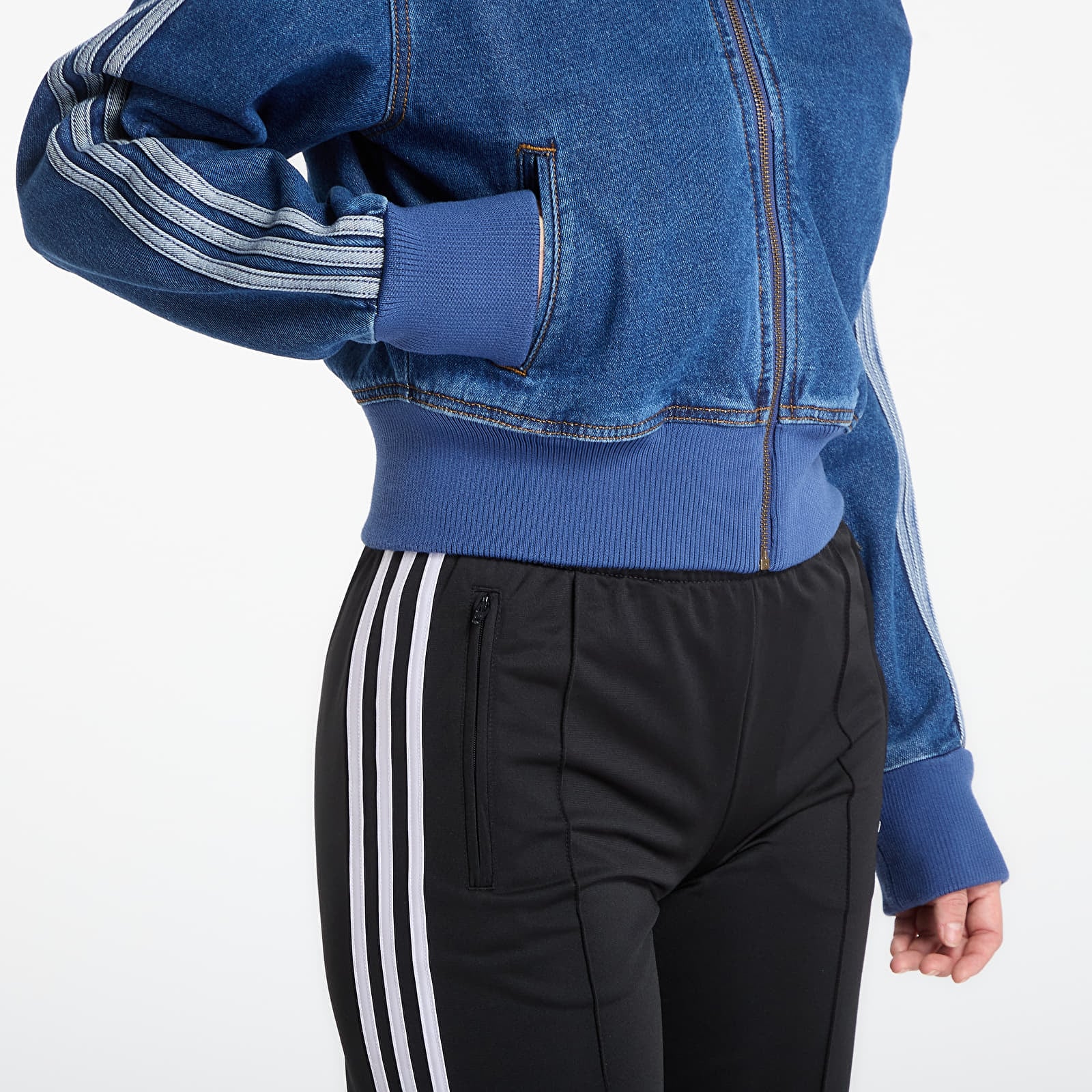 Μπουφάν adidas Firebird Track Top Denim Medium Vintage Denim/ White