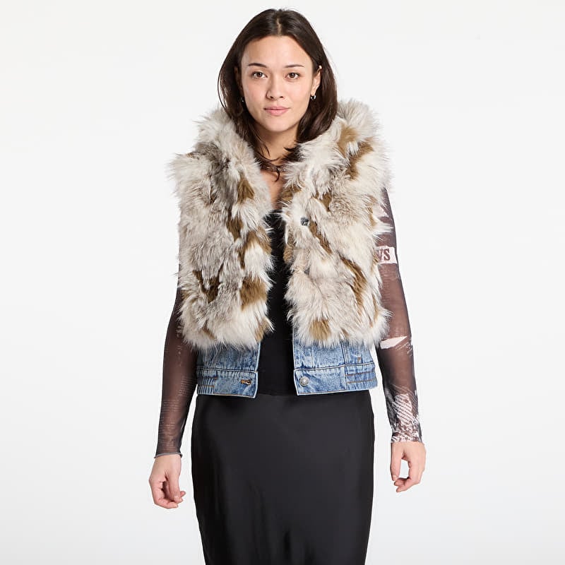 Елек Desigual Bunny Fur Vest Brown