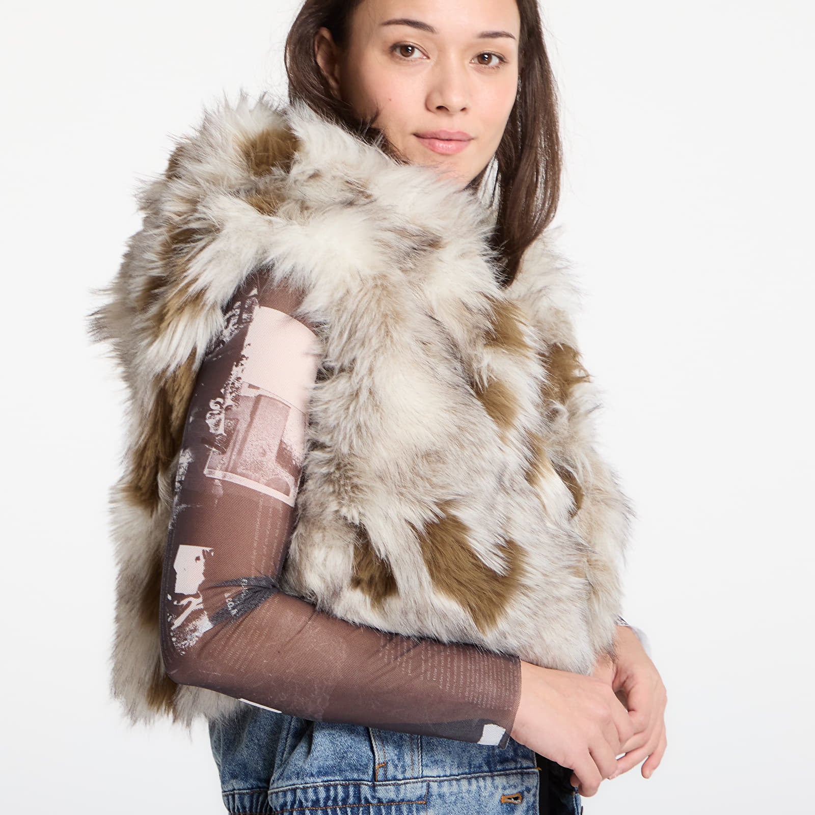 Безрукавки Desigual Bunny Fur Vest Brown