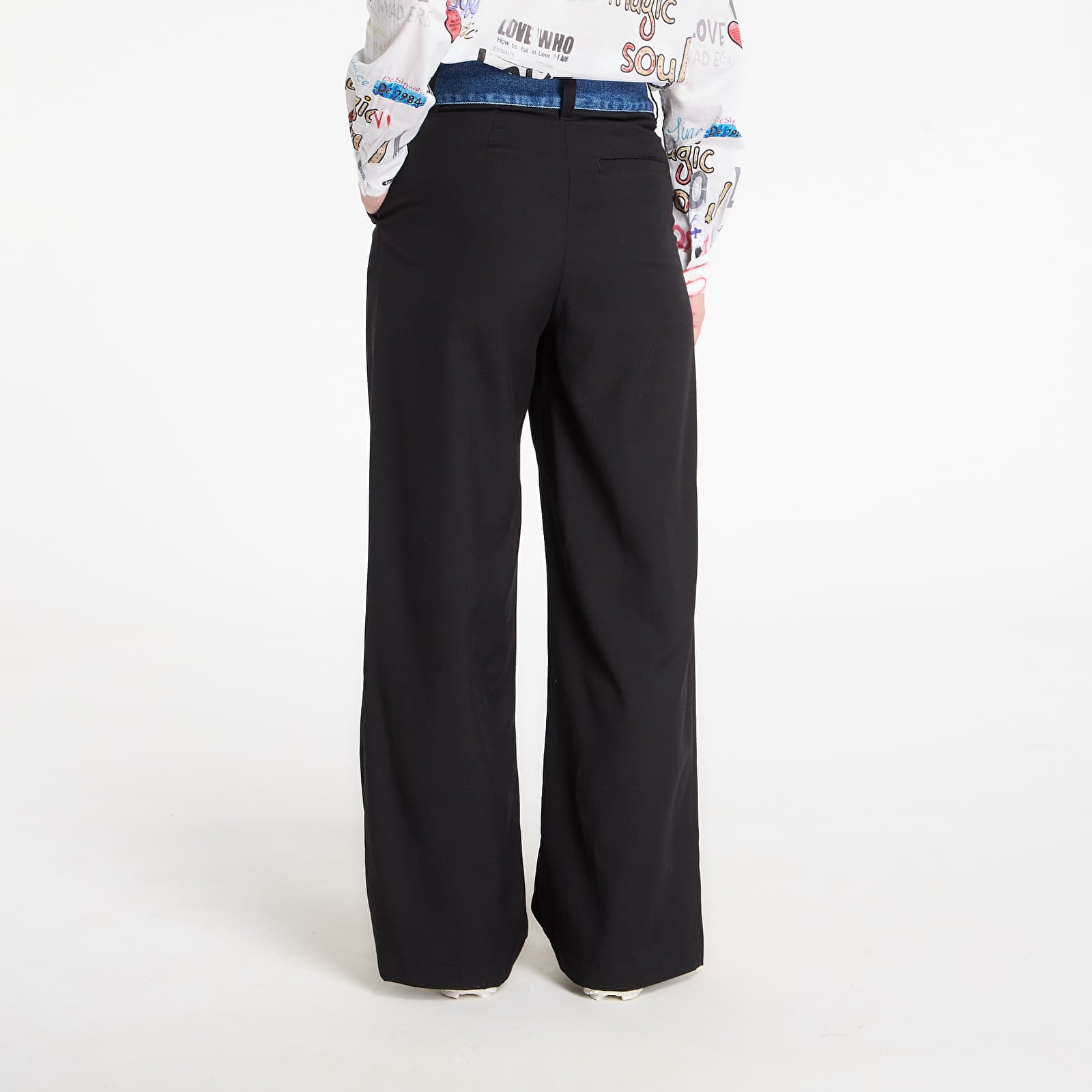 Bukser Desigual Tailored Pants Combined Black