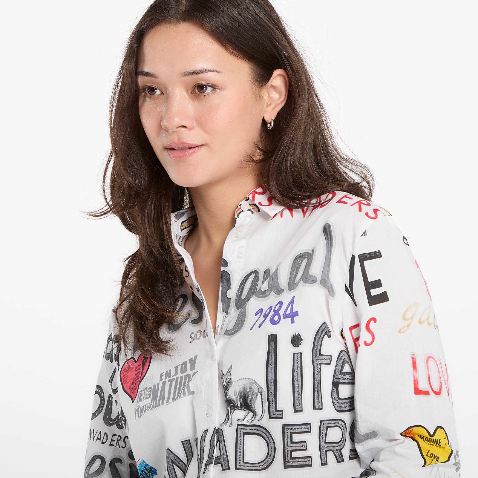 Рубашки Desigual Soul Cotton Shirt White