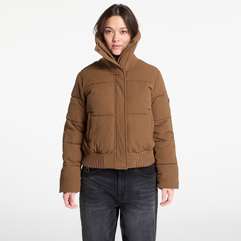 Vesta Desigual Ronni Padded Bomber Jacket Brown