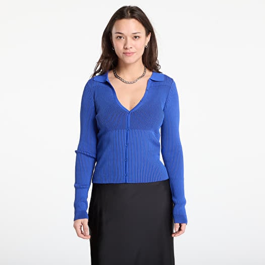 Пуловер Desigual Buttoned Sweater Blue