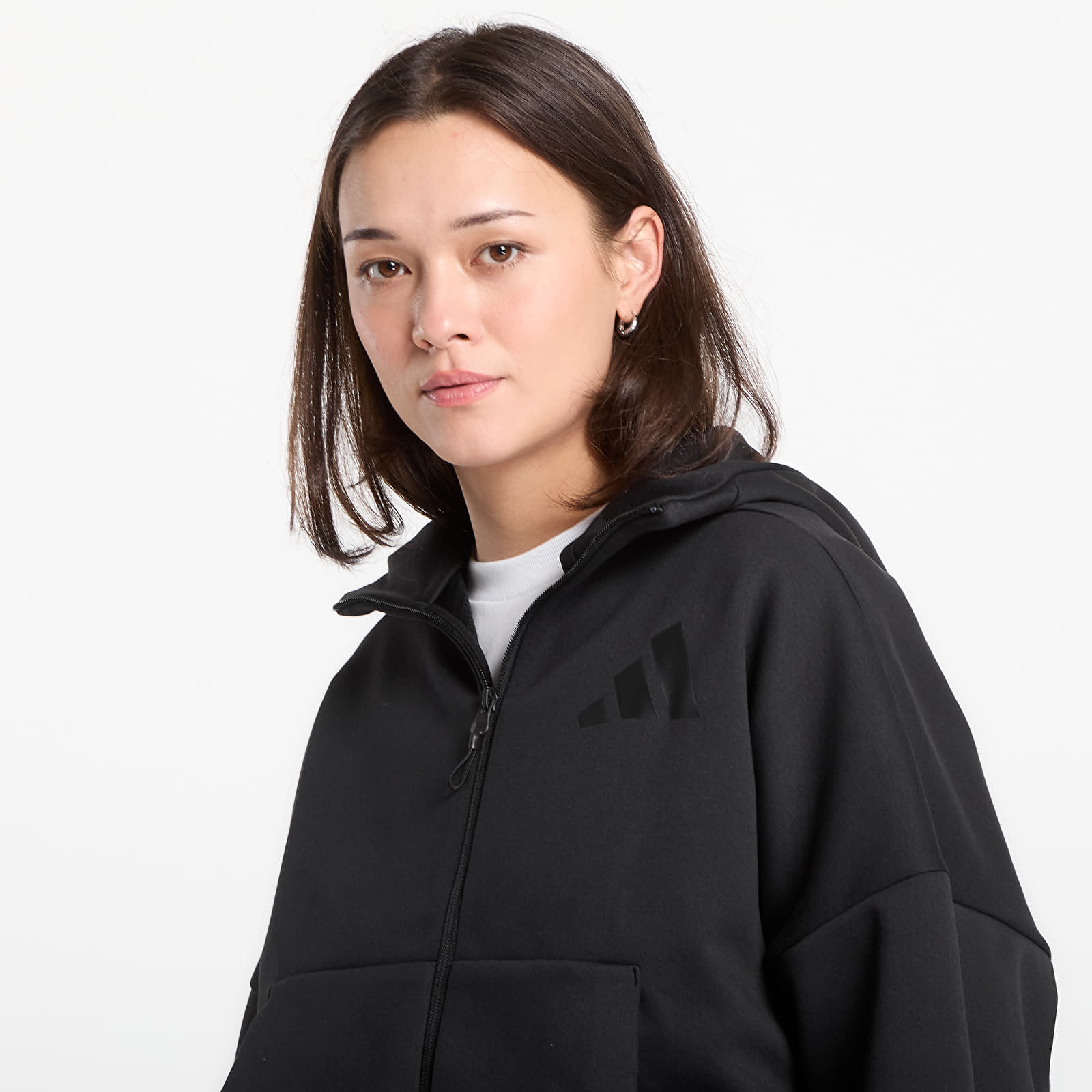 Sweatshirts für Frauen adidas W Z.N.E. Fz Black