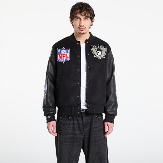 Jacke MItchell & Ness NFL Blackout Collection Varsity Jacket Oakland Raiders Black