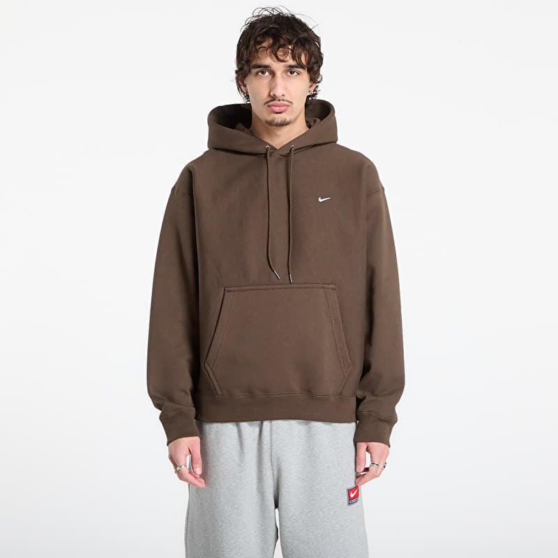 Sweatshirt Nike Solo Swoosh Men's Pullover Hoodie Dark Hazel/ White