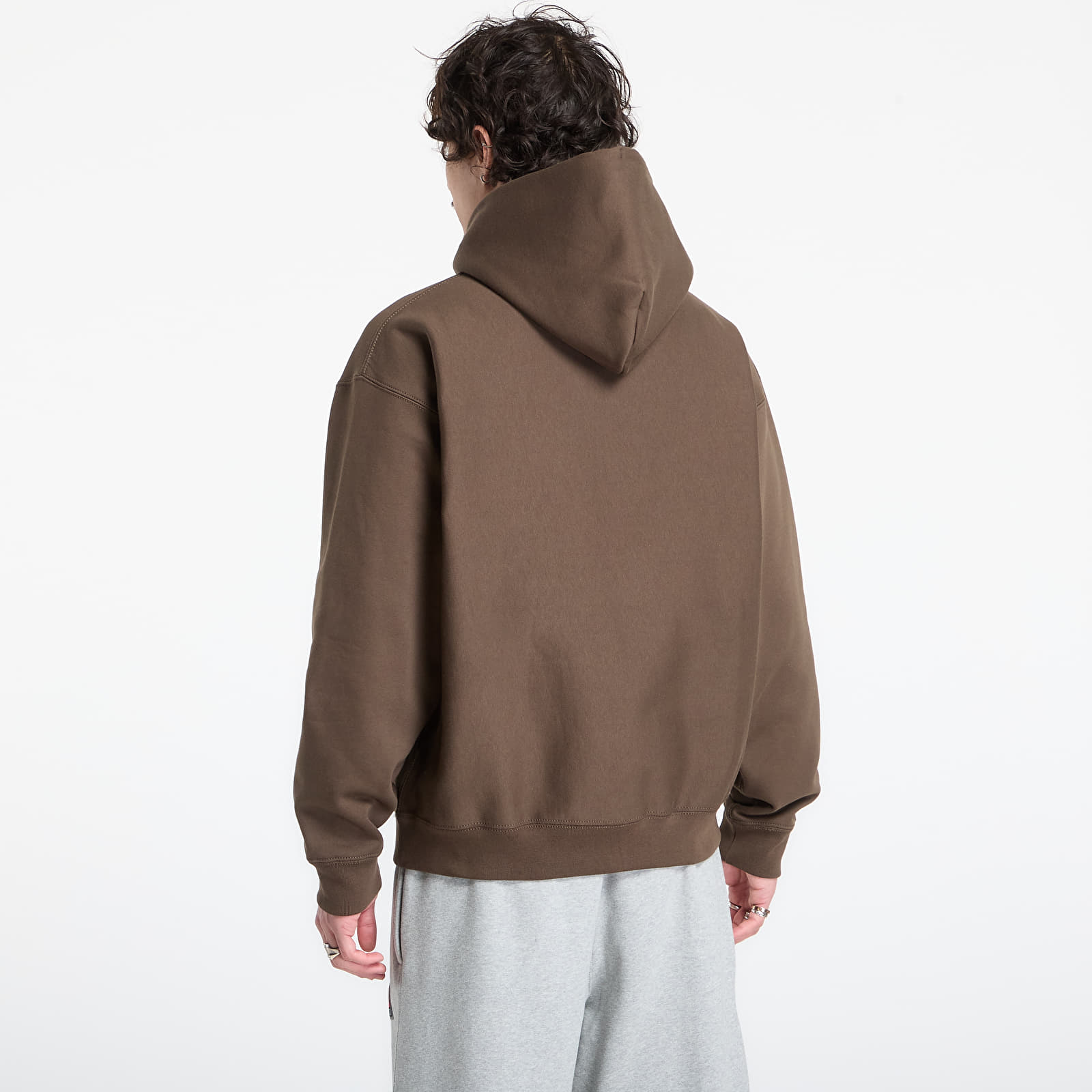 Herren-Sweatshirts Nike Solo Swoosh Men's Pullover Hoodie Dark Hazel/ White