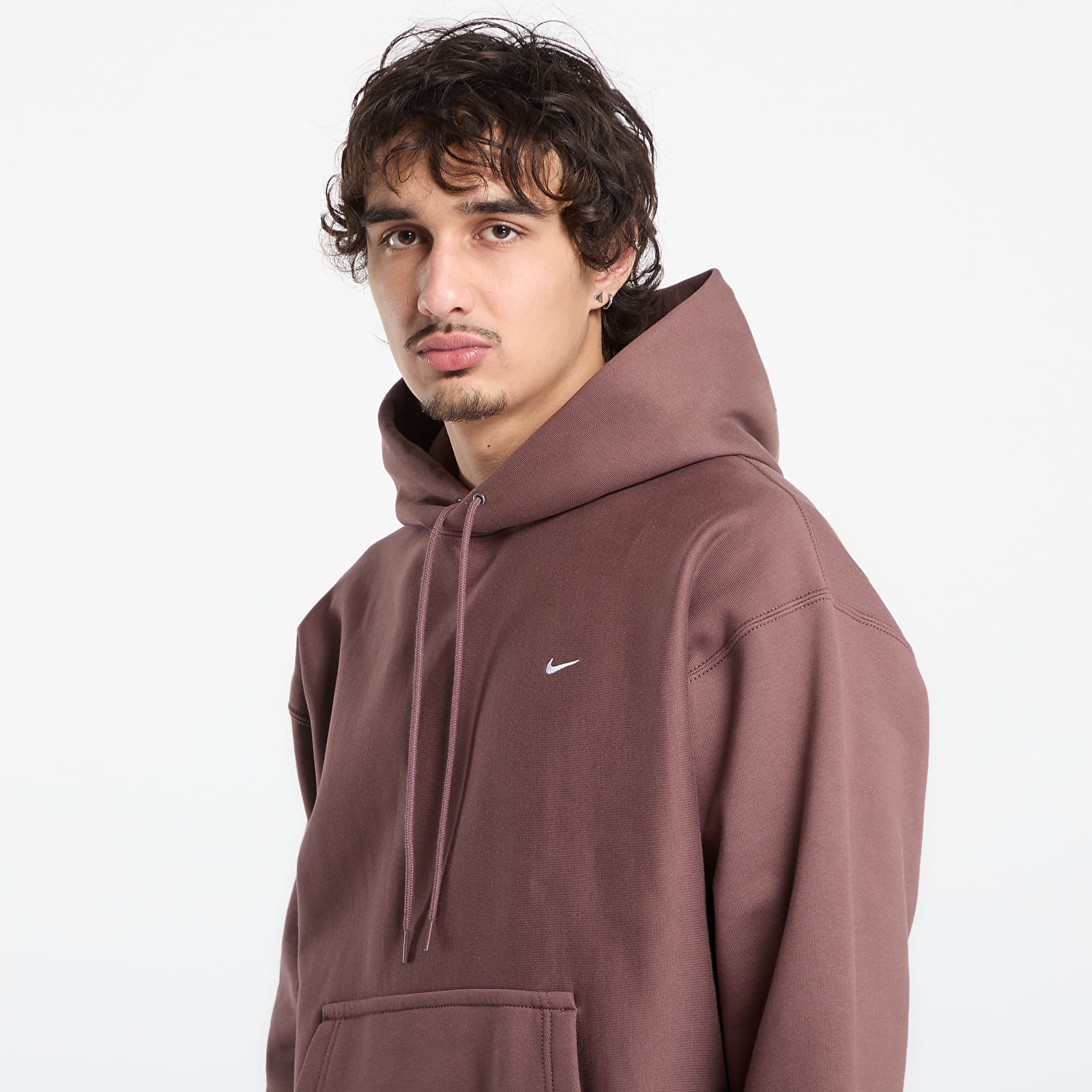 Hanorace pentru bărbați Nike Solo Swoosh Men's Pullover Hoodie Tattoo/ White