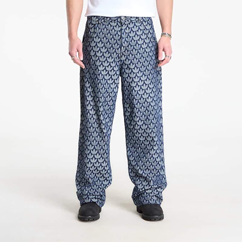 adidas Denim Loose Monogram Pants Indigo Denim