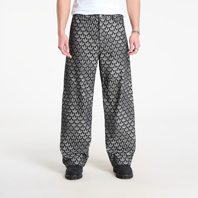 adidas Denim Loose Monogram Pants Black