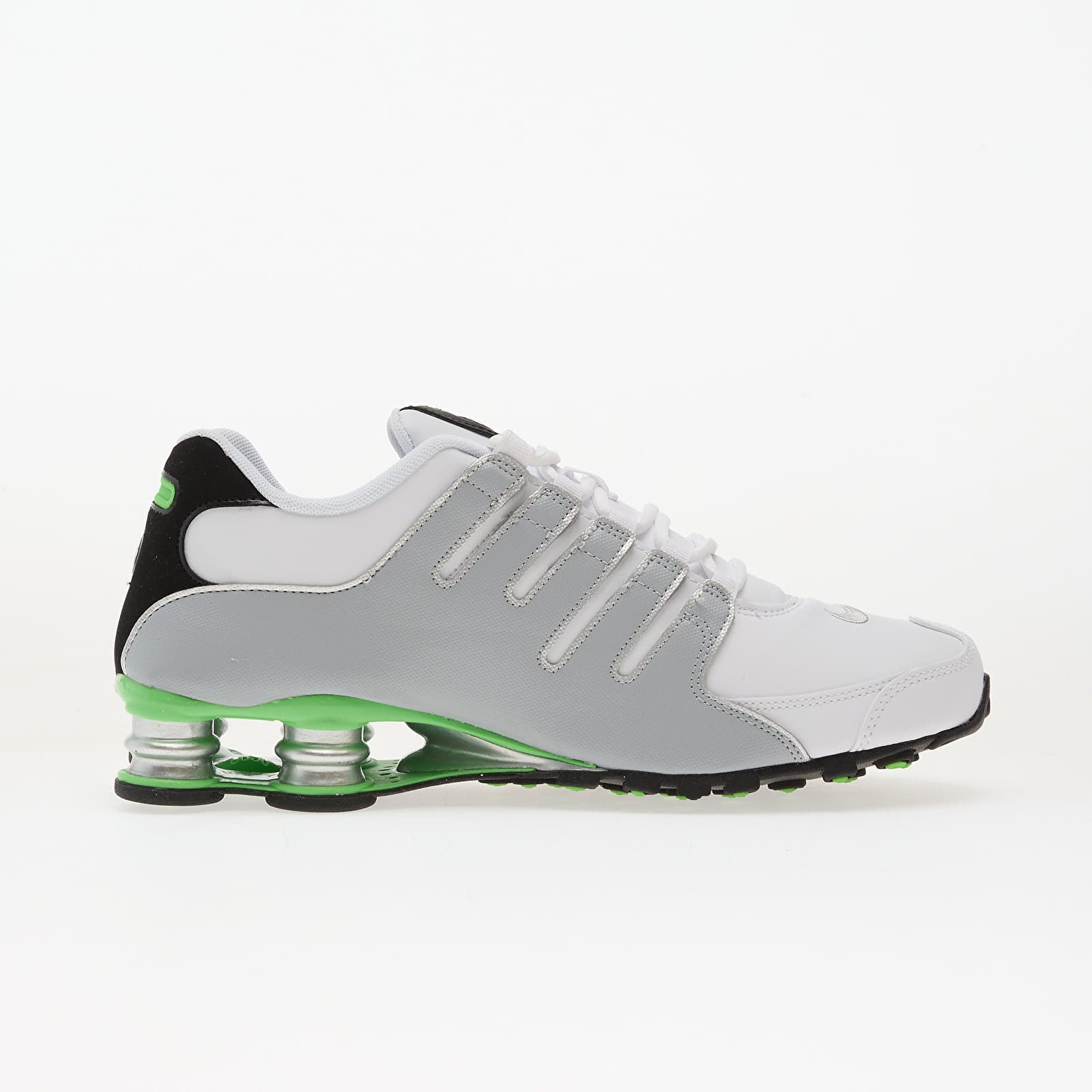 Buty męskie Nike Shox Nz White/ Black-Metallic Silver-Green Pulse