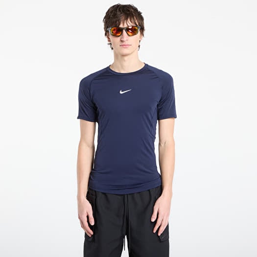 Nike Pro Men's Dri-FIT Tight Short-Sleeve Fitness Top Obsidian/ White