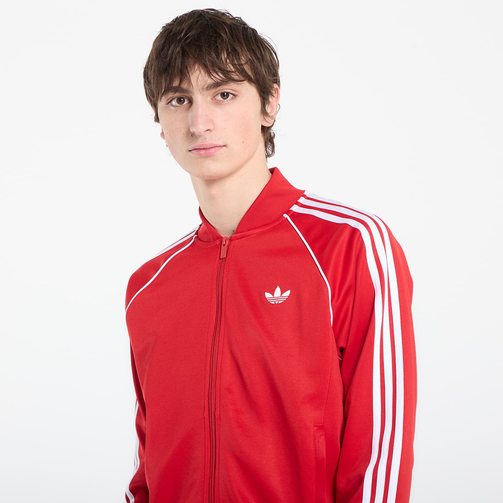 Hanorace pentru bărbați adidas Sst Tt Better Scarlet/ White