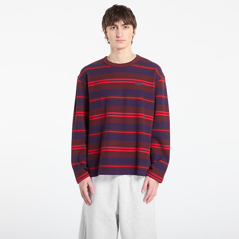 T-shirt adidas 90S Alternative Sport Long Sleeve Stripe Waffle T-Shirt Aurora Ruby