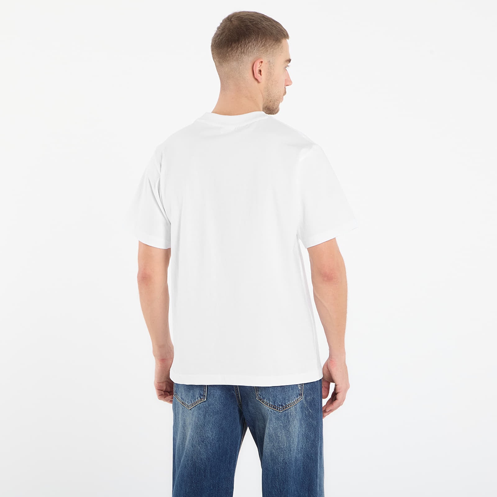 T-Shirts Queens Men's Esssential T-Shirt With Contrast Print 3-Pack White/ White/ White