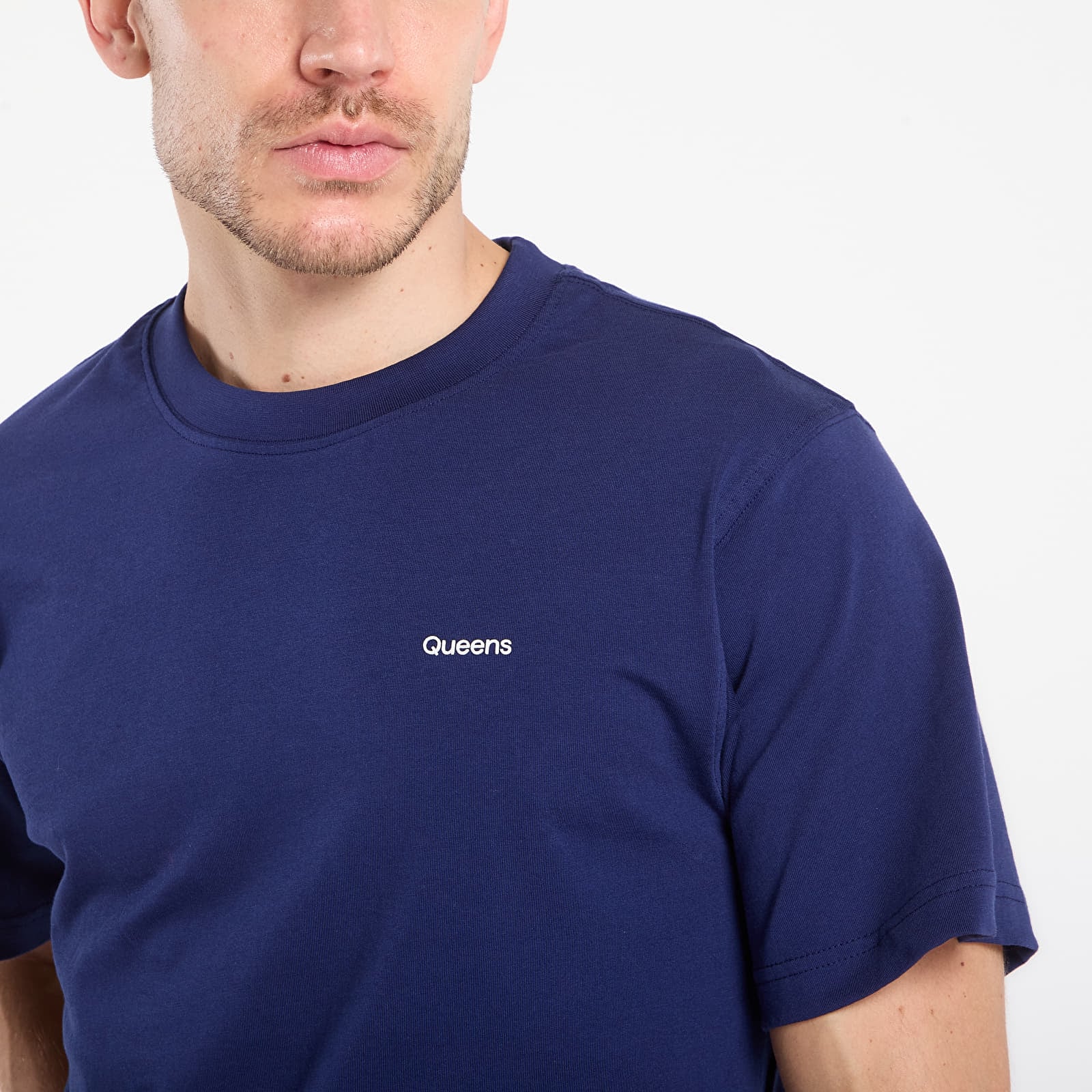 Pólók Queens Men's Esssential T-Shirt With Contrast Print 5-Pack Black/ Black/ White/ White/ Navy