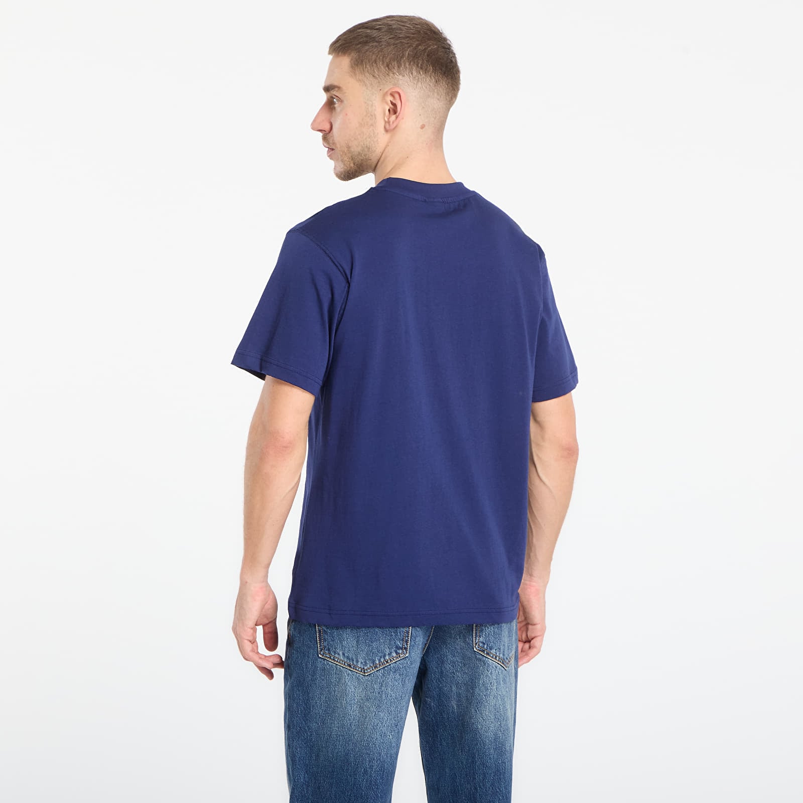 Pólók Queens Men's Esssential T-Shirt With Contrast Print 5-Pack Black/ Black/ White/ White/ Navy