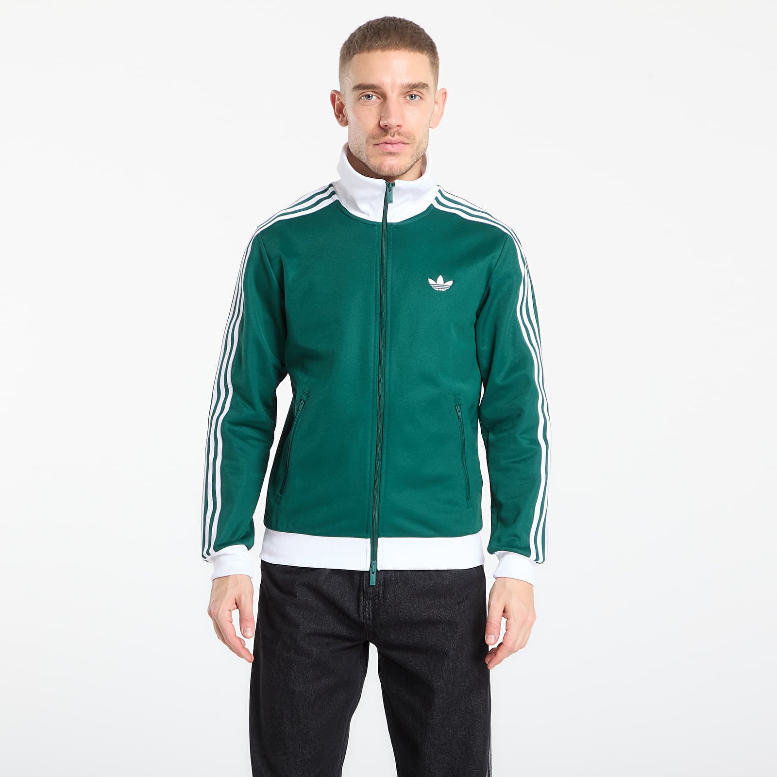 Суитшърт adidas Beckenbauer Track Top Collegiate Green/ White XXL