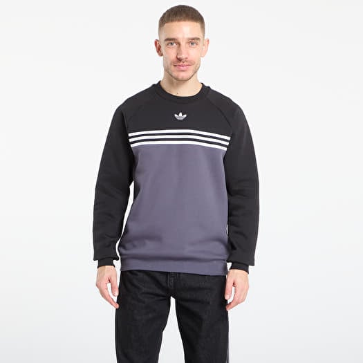 Mikina adidas Chest Stripes Crewneck Sweatshirt Aurora Onix/ White
