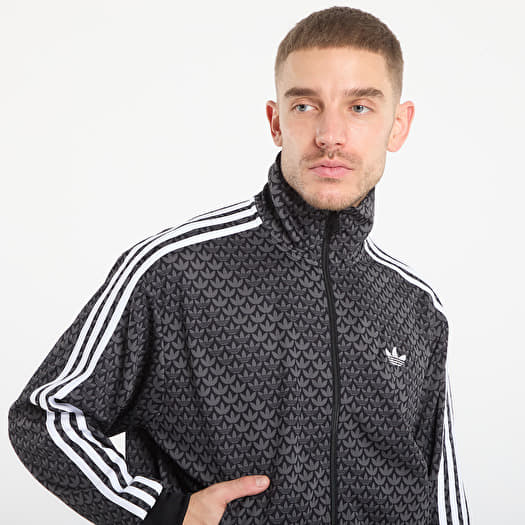 adidas Firebird Loose Monogram Track Top Black | Queens