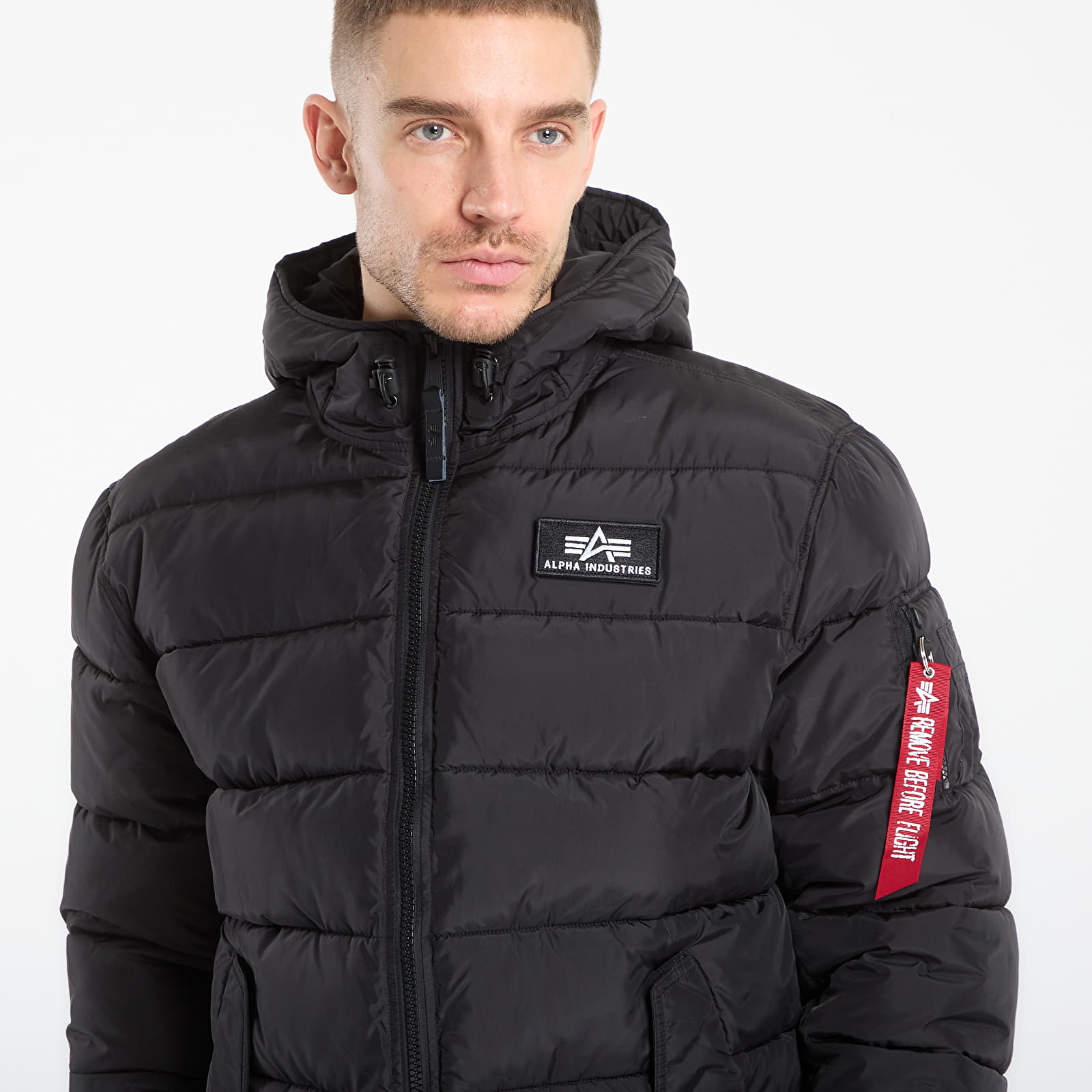 Jacken Alpha Industries Hooded Puffer Alpha FD Black