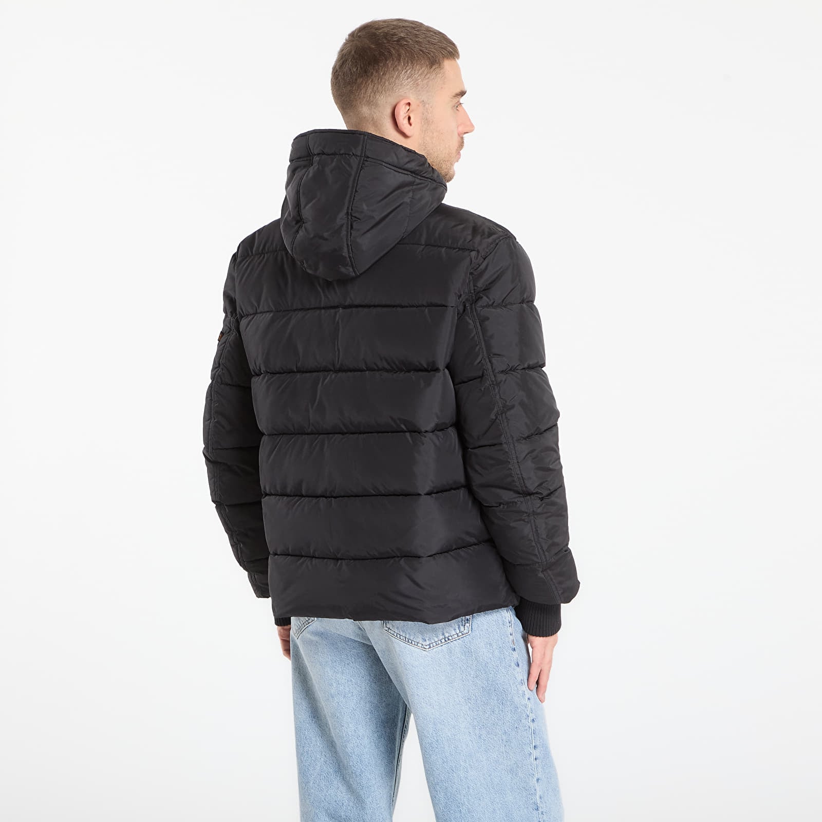 Jacken Alpha Industries Hooded Puffer Alpha FD Black