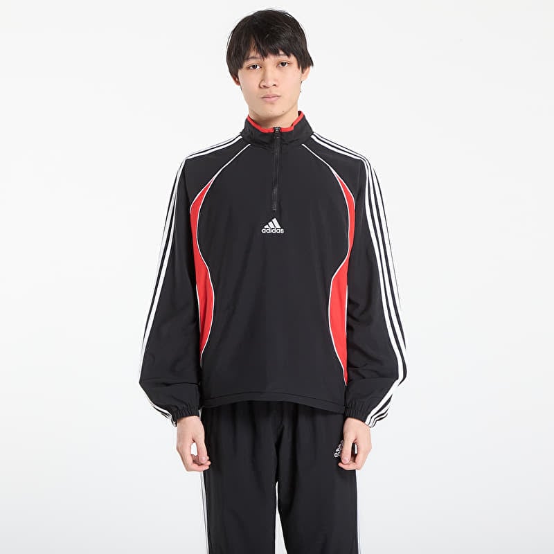 Sweatshirt adidas Teamgeist Half Zip Sweatshirt Black/ Better Scarlet