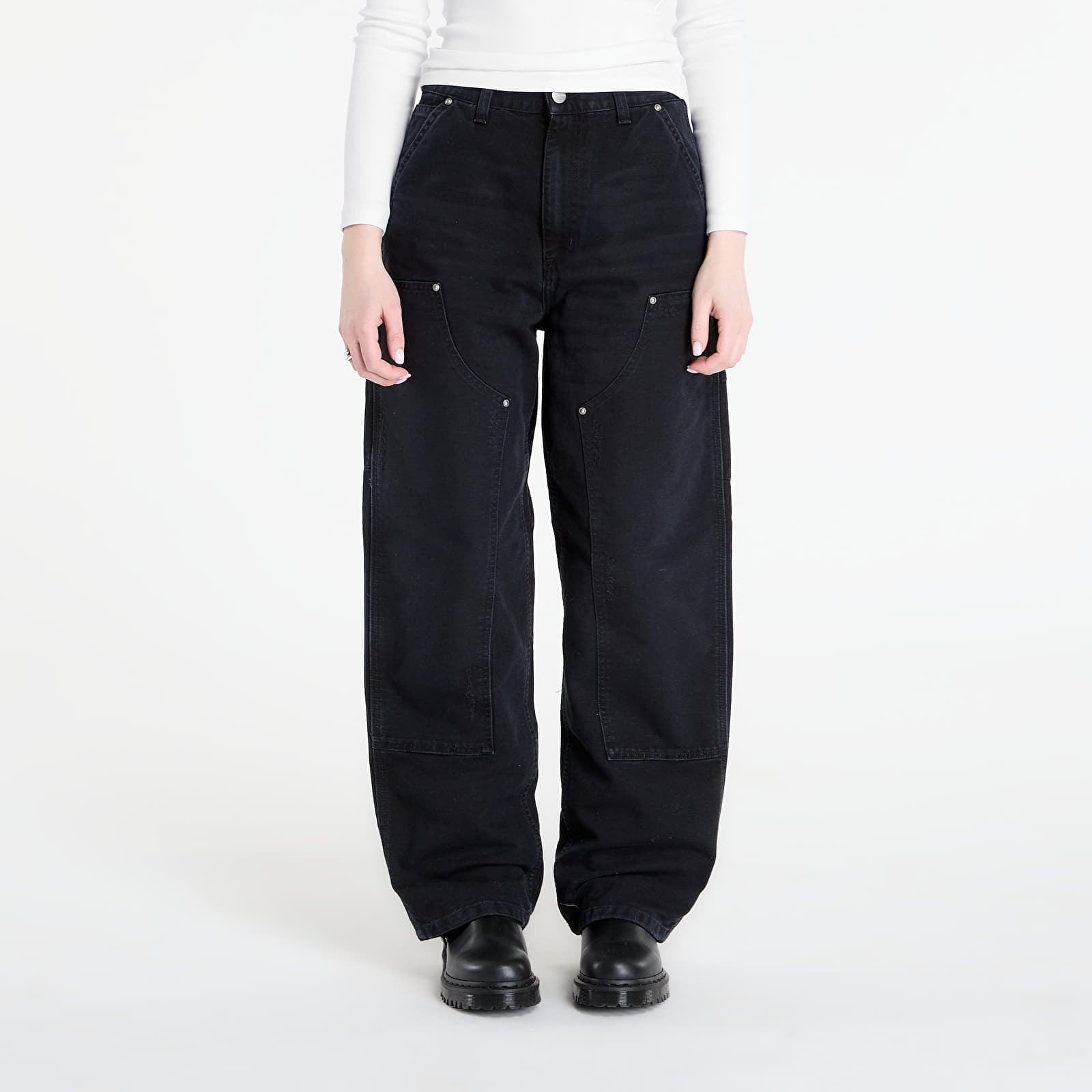 Ženske traperice Carhartt WIP W' Brandon Double Knee Pant Black