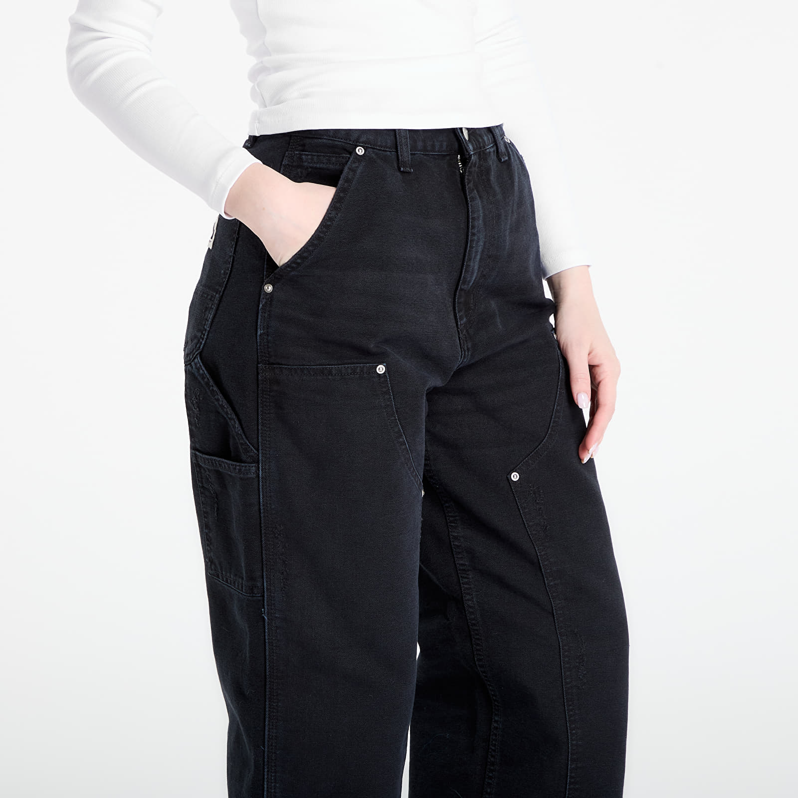 Ženske traperice Carhartt WIP W' Brandon Double Knee Pant Black